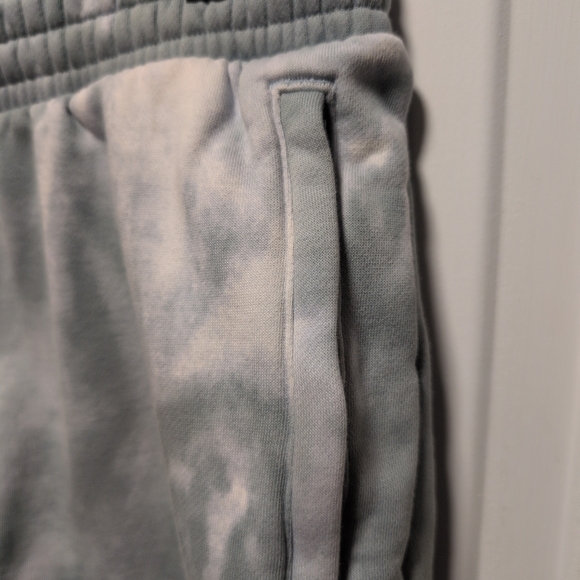 Adidas Women's Light Blue Tie-Dye Lounge Shorts - Picture 6 of 12